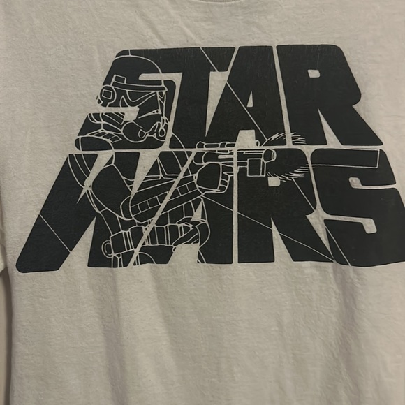 Star Wars Fifth Sun Star Wars with Stormtrooper in Writing M Short Sleeve Shirt - Picture 3 of 6